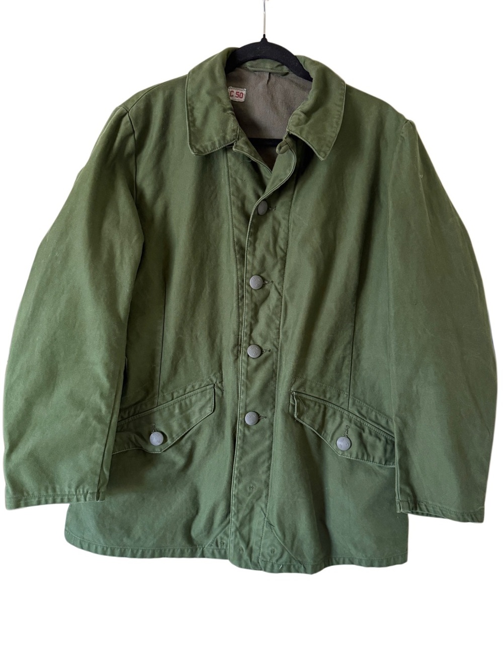 1970 Swedish Military Infantry C50 rare vintage Men's Olive Green Field Jacket